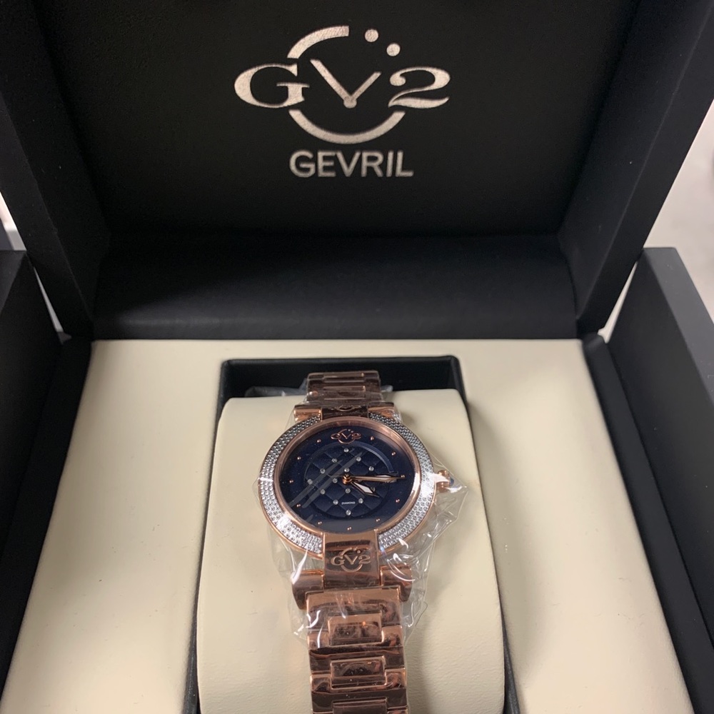 Gevril GV2 rose gold New with tags watch with box